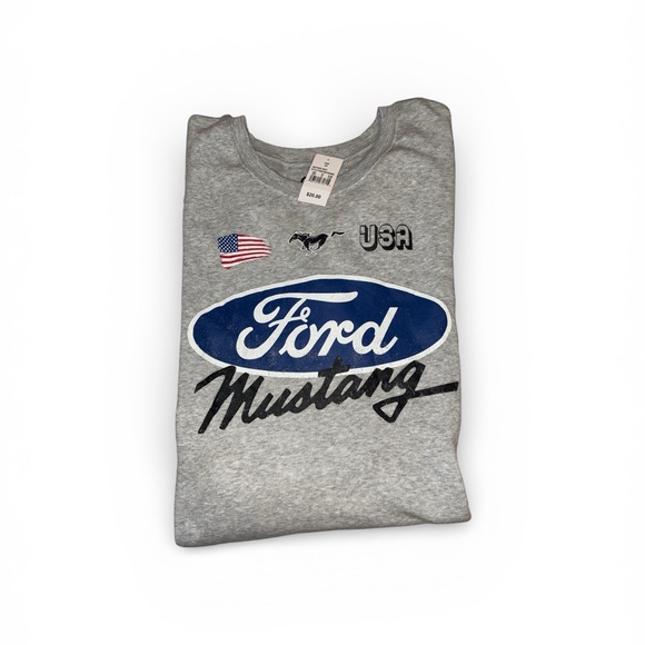 Ford Mustang USA Graphic Print Men's Gray Crew Neck Sweatshirt XXL - Picture 2 of 5